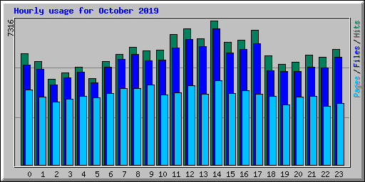 Hourly usage for October 2019